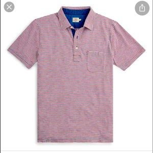 FAHERTY INDIGO POLO RED BLU WHITE STRIPE